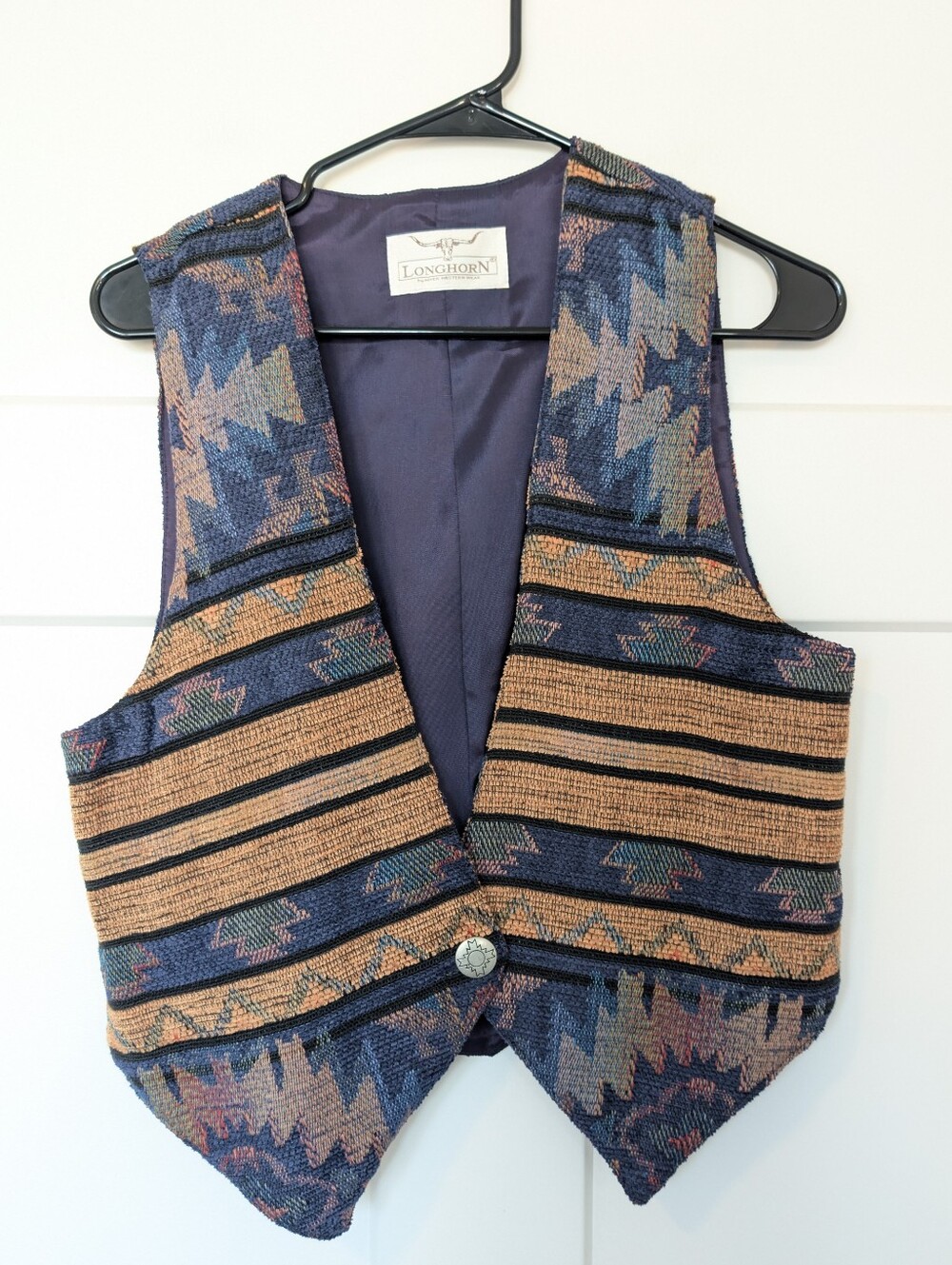 Vintage Longhorn By Niver Western Wear Vest
